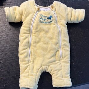 Magic Merlin Yellow Sleepsuit size Large 6-9 months